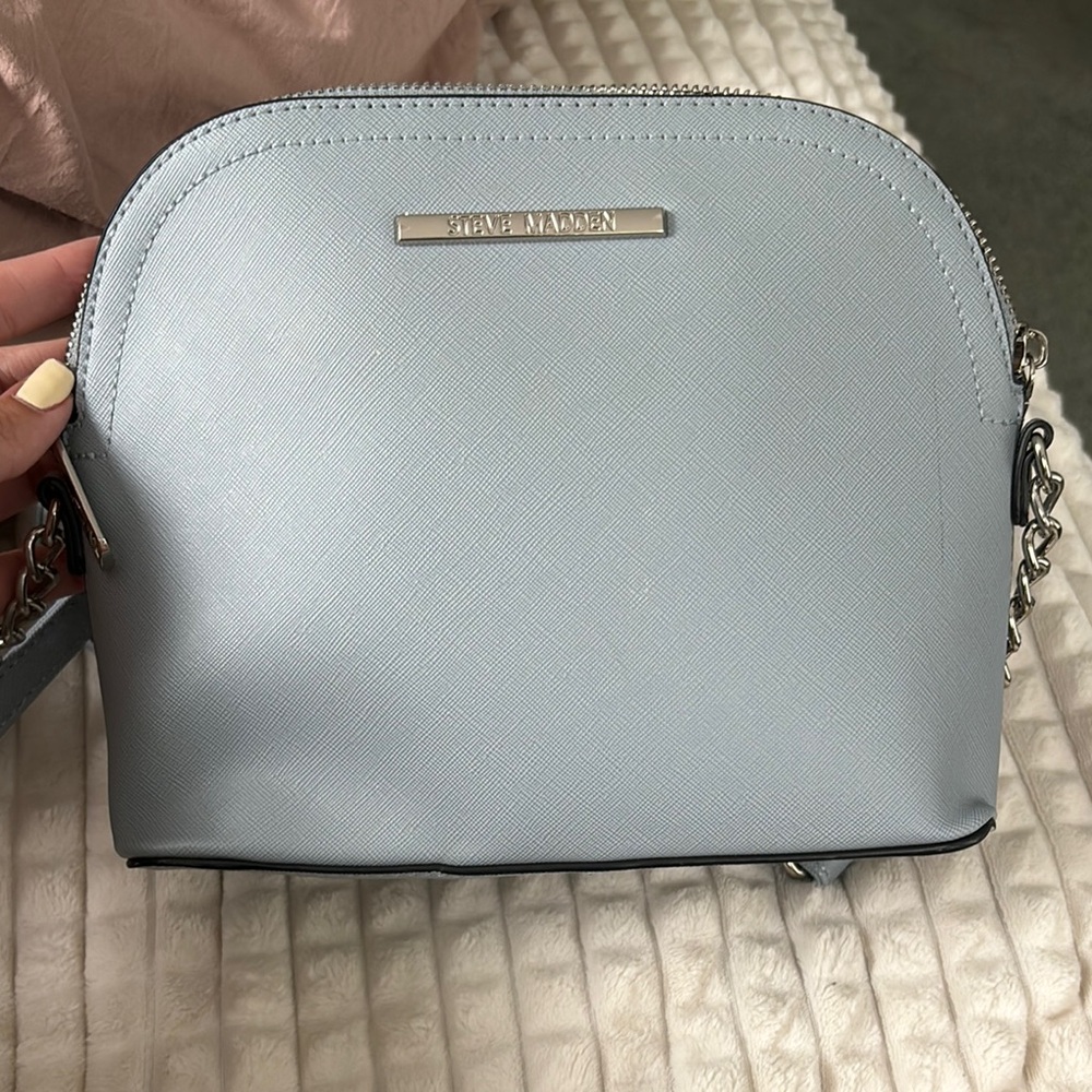 Steve Madden Blue Crossbody Bag with Structured Design